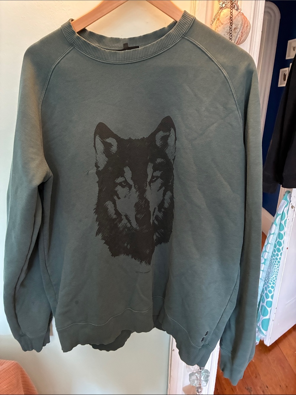 Ron Dorff Teal Crewneck Sweatshirt with Graphic